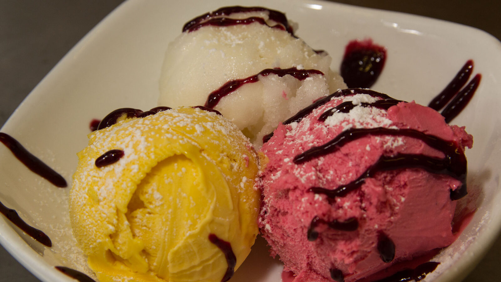 Selection of homemade Italian gelato