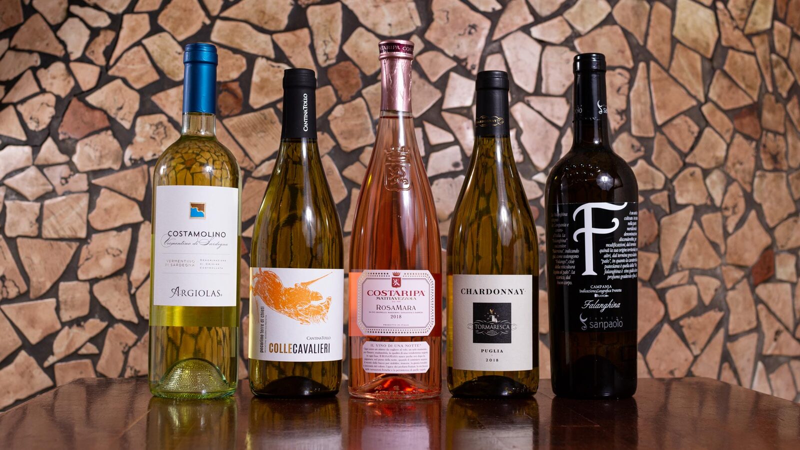 Sartori's white wine selection